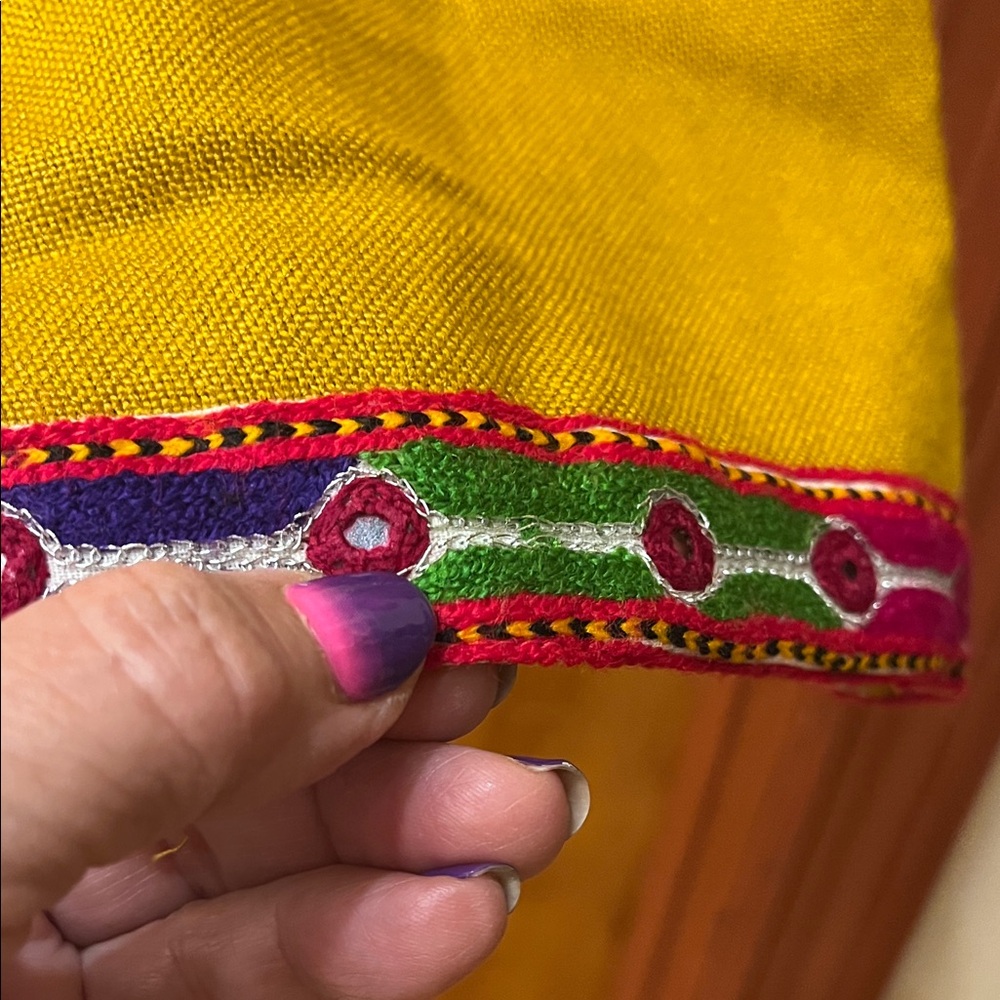 Colorful Embroidered & Mirrored Dress‎ - Picture 3 of 7